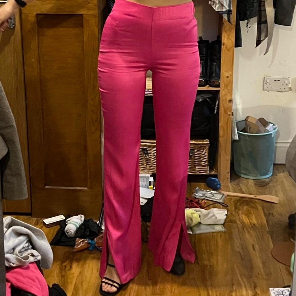 Zara Fuchsia Flare Pants